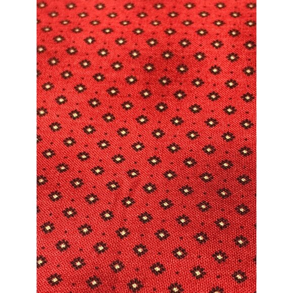 Red Cotton Quilting Fabric by Henry Glass 18x22" Small Black & Yellow Diamond Pa - Picture 2 of 6